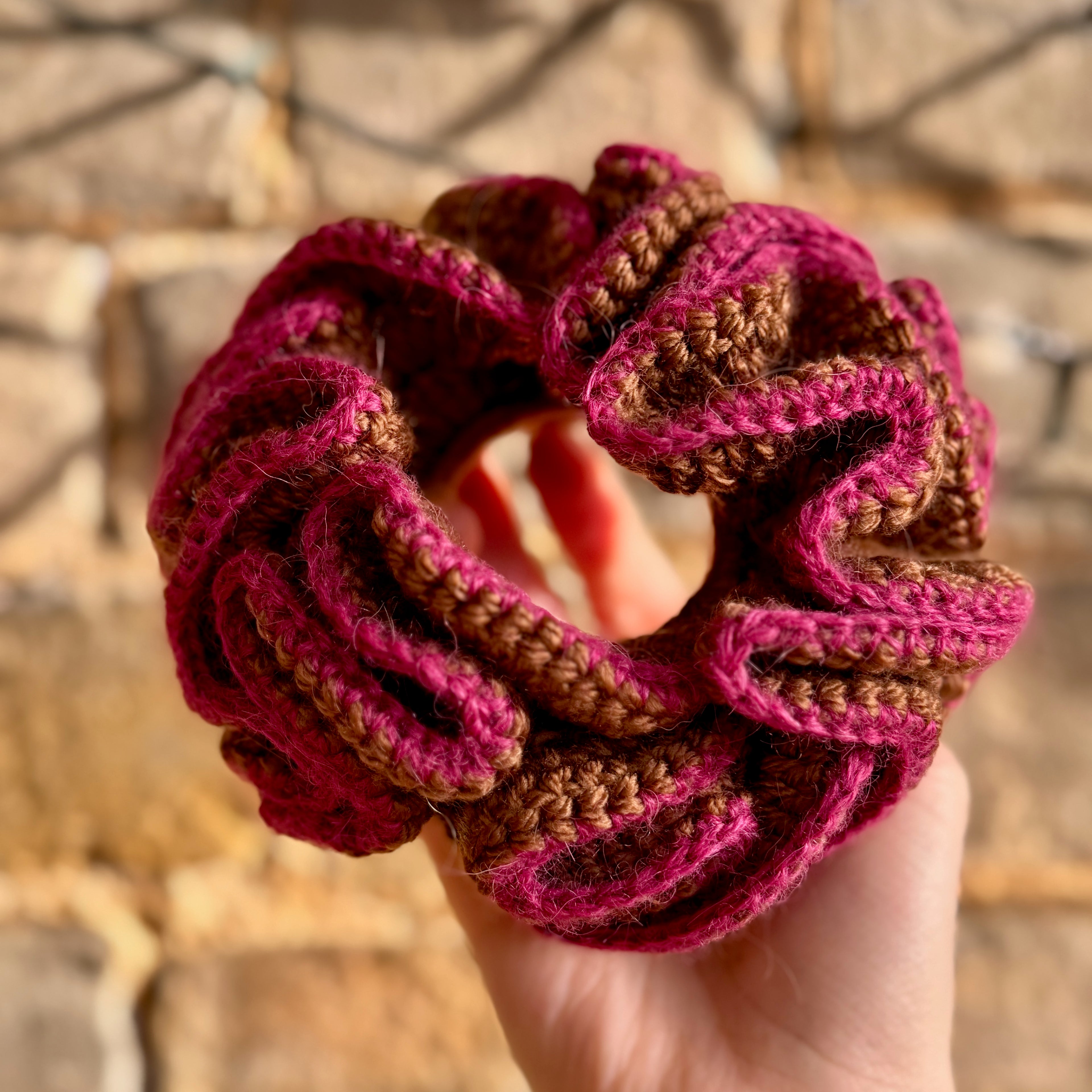 Mocha Petal Scrunchie