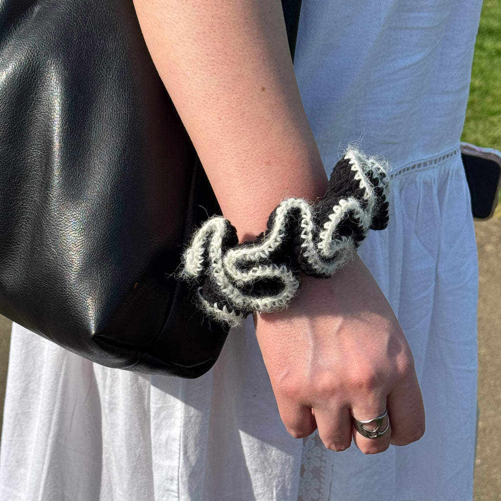 Midnight Petal Scrunchie