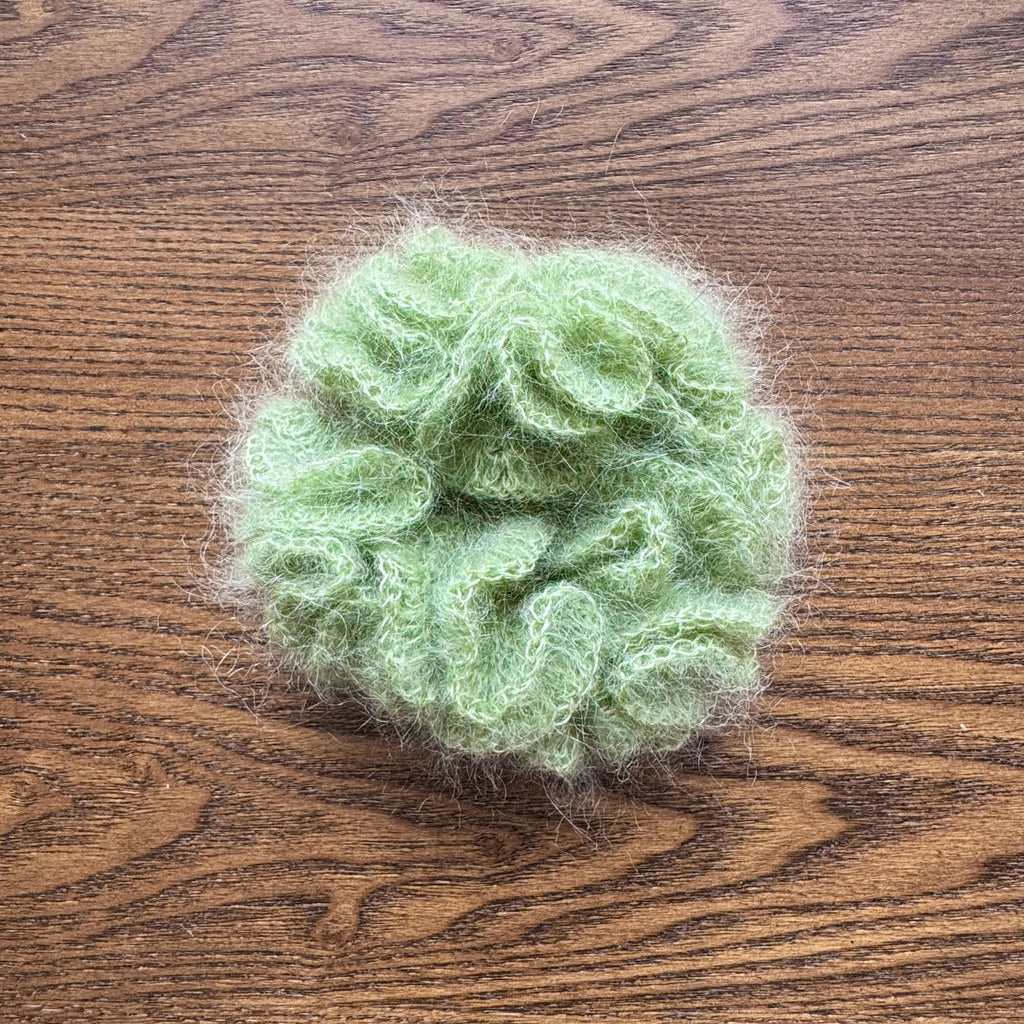 Sage Mohair Scrunchie