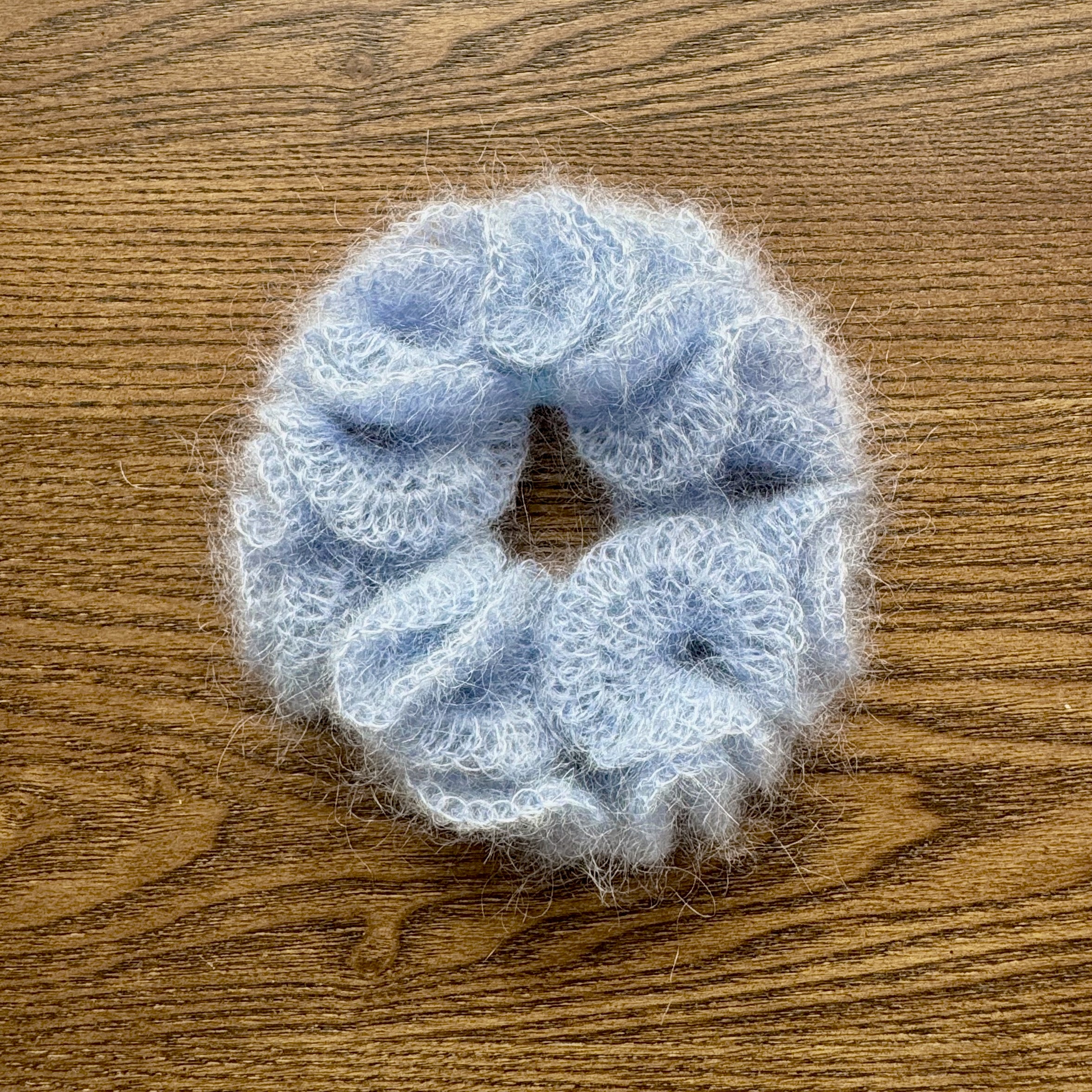 Bluebell Mohair Scrunchie