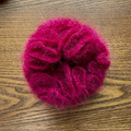 Plum Mohair Scrunchie