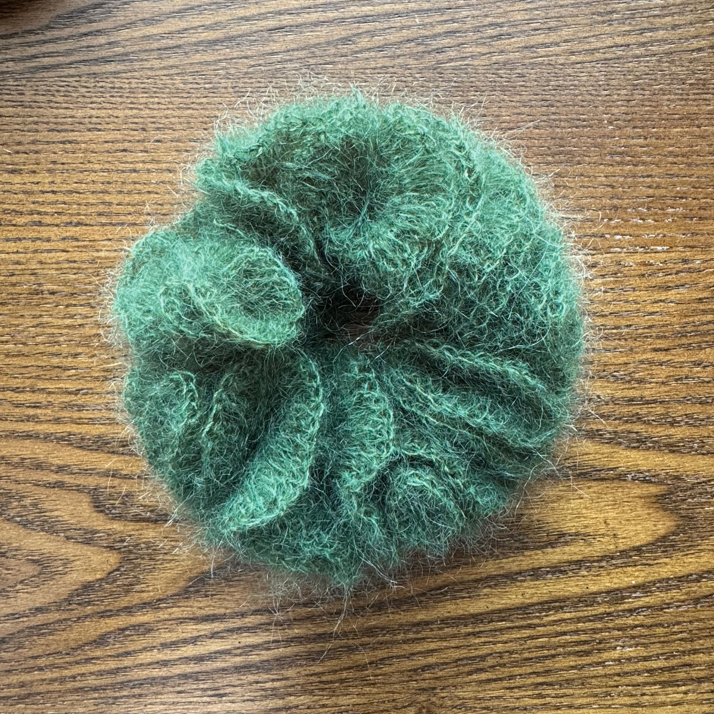 Forest Mohair Scrunchie